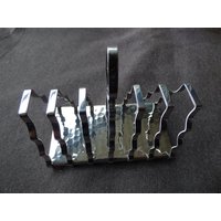 Olde Hall Rare Modernist Edelstahl Toast Rack Olde Hall Rare Modernist Edelstahl Toast Rack von VendeeVintage