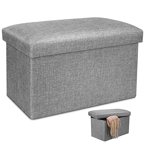 Venga amigos Faltbarer Sitzbank 40 x 25 x 25 cm Aufbewahrungsbox Fußablage Sitzbank mit Stauraum Multifunktion Sofa Aufbewahrungsbox Sitzhocker für Schlafzimmer Flur Wohnzimmer Gang von Venga amigos