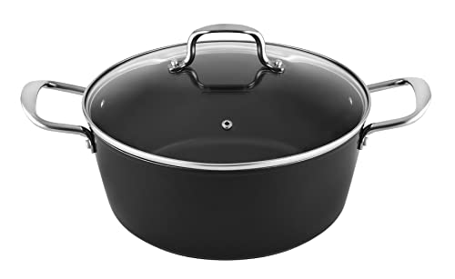 Venga! Kochtopf mit 28 cm Durchmesser, 6,2 l Fassungsvermögen, Antihaftbeschichtung, spülmaschinenfest, ofenfest, Turbo-Induktionsboden, schwarz/silber, VG POT 3020 Venga! Kochtopf mit 28 cm Durchmesser, 6,2 l Fassungsvermögen, Antihaftbeschichtung, spülmaschinenfest, ofenfest, Turbo-Induktionsboden, schwarz/silber, VG POT 3020 von Venga!
