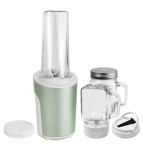 Venga! VG BL 3009 2-in-1 Standmixer und Smoothie-Zubereiter - 450 W, Kunststoff, Edelstahl, Glas, 600 ml, Mintgrün von Venga!