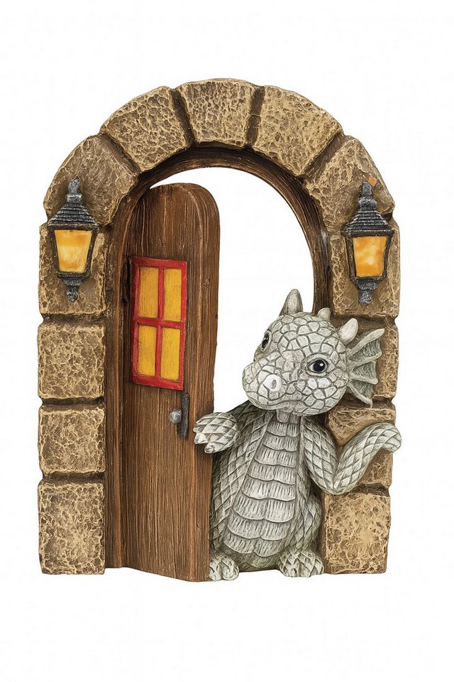 Venicce Love Dekofigur Gartendrache Figur Deko - Skulptur Garten Fantasy Mittelalter von Venicce Love