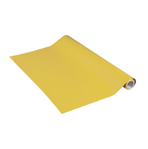 Venilia Klebefolie | Senf Gelb Yellow | Uni Matt Curry Gelb Senf Gelb Yellow, 67,5cm x 2m | selbstklebende Möbel-Folie, Dekofolie, Tapete, Küchenfolie | PVC ohne Phthalate | Made in EU von Venilia