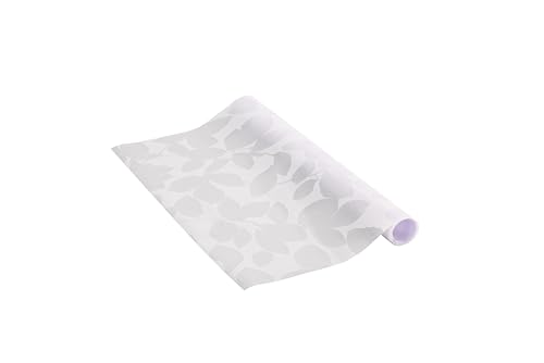 Vénilia Fensterfolie Statisch Vitrostatic Blätter - Sichtschutz Folie - PVC - transparent - 45 cm x 1,5 m - 200 µm (Stärke: 0,2mm) von Venilia