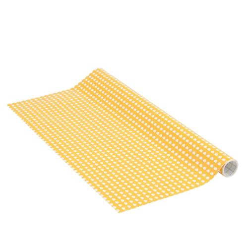 Venilia Klebefolie | Erika Curry Yellow Gepunktet | 45 cm x 1,5 m, Stärke 95μ | selbstklebende Möbel-Folie, Dekofolie, Tapete, Küchenfolie | ohne Phthalate | Made in EU von Venilia