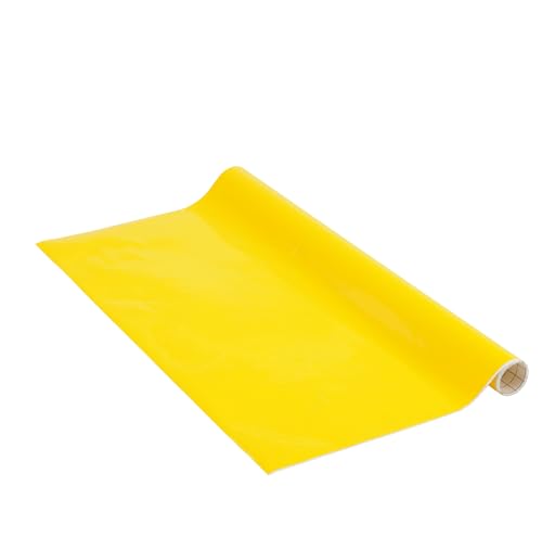 Venilia Klebefolie Greenline | Hell-Gelb Yellow | 67,5cm x 2m, Stärke 95μ | selbstklebende Möbel-Folie, Dekofolie, Tapete, Küchenfolie | aus 100% recyceltem Plastik - ohne Phthalate | Made in EU von Venilia