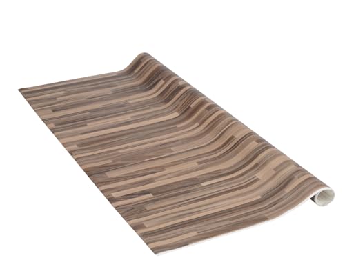 Venilia Klebefolie Perfect Fix® | Holzoptik Parkett Braun Holzfolie | 90cm x 2,1m, Stärke 150μ | selbstklebende Möbel-Folie, Dekofolie, keine Blasen, Küchenfolie | PVC ohne Phthalate | Made in EU von Venilia