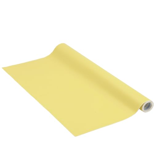 Venilia Klebefolie Uni Matt Gelb Dekofolie Möbelfolie Tapeten selbstklebende Folie, PVC, ohne Phthalate, gelb, 67,5cm x 2m, 160µm (Stärke: 0,16mm), 53316 von Venilia