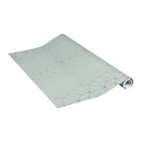 Vénilia Klebefolie Deco Premium, Polygon Gold, 45 cm x 2 m, selbstklebende Möbelfolie, Dekofolie, Küchenfolie, Tapete, PVC ohne Phthalate, Made in EU Vénilia Klebefolie Deco Premium, Polygon Gold, 45 cm x 2 m, selbstklebende Möbelfolie, Dekofolie, Küchenfolie, Tapete, PVC ohne Phthalate, Made in EU von Venilia