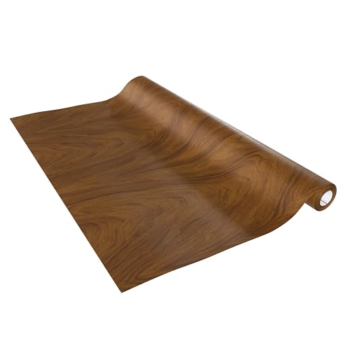 Vénilia Klebefolie Deco Standard, Nuss französisch Holzoptik, 90 cm x 2,1 m, selbstklebende Möbelfolie, Dekofolie, Küchenfolie, Tapete, PVC ohne Phthalate, Made in EU von Venilia