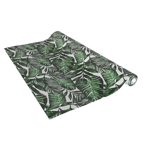 Vénilia Klebefolie Deco Standard, Palmenblätter, 45 cm x 2 m, selbstklebende Möbelfolie, Dekofolie, Küchenfolie, Tapete, PVC ohne Phthalate, Made in EU von Venilia