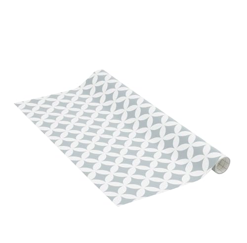 Venilia Klebefolie | Monica Grey Retromuster Grau | 67,5 cm x 1,5 m, Stärke 95μ | selbstklebende Möbel-Folie, Dekofolie, Tapete, Küchenfolie | ohne Phthalate | Made in EU von Venilia