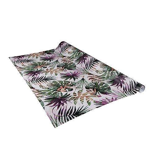 Venilia Klebefolie | Tropics Jungle Palm Leaves Palmenblätter Bunt | 90 cm x 2,6 m, Stärke 160μ | selbstklebende Möbel-Folie, Dekofolie, Tapete, Küchenfolie | PVC ohne Phthalate | Made in EU von Venilia