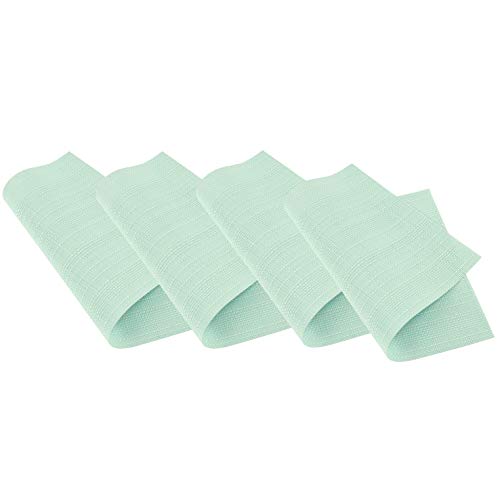 Venilia Tischset Platzset Tischwäsche Platzdeckchen für Esszimmer gewebt Mesh Mint Wellen-Muster Gewebe 4er Set Vinyl, lebensmittelecht, 4 Stk. 45 x 30 cm, 59019 von Venilia