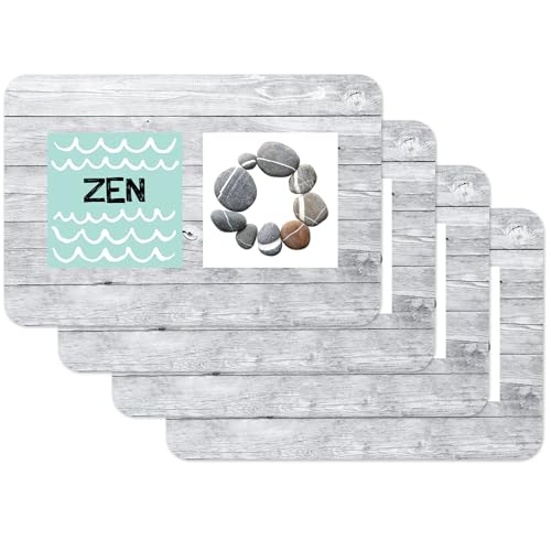 Venilia Tischset Platzset für Esszimmer Zen Stone, 4er Set abwischbar Polypropylen, lebensmittelecht 45 x 30 cm, 4 Stück, 59085 von Venilia