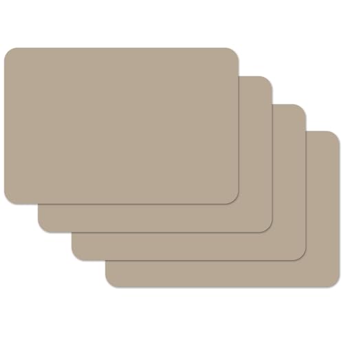 Vénilia Tischset Taupe, Platzset für Esszimmer, Esstischmatten, Telleruntersetzer, Platzdeckchen, abwischbar, lebensmittelecht, 45 x 30 cm, 4 Stück Vénilia Tischset Taupe, Platzset für Esszimmer, Esstischmatten, Telleruntersetzer, Platzdeckchen, abwischbar, lebensmittelecht, 45 x 30 cm, 4 Stück von Venilia