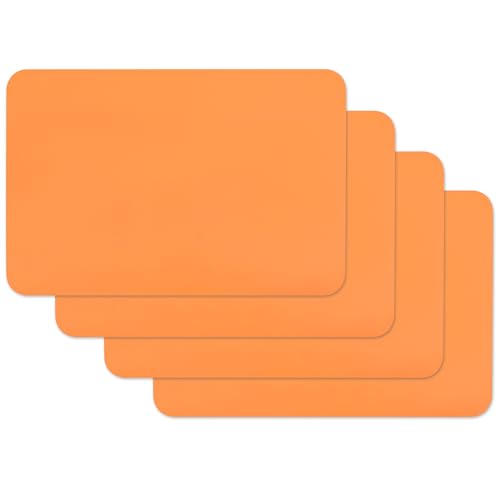 Venilia Tischset Orange, Platzset für Esszimmer, Esstischmatten, Telleruntersetzer, Platzdeckchen, abwischbar, lebensmittelecht, 45 x 30 cm, 4 Stück, 59040 von Venilia