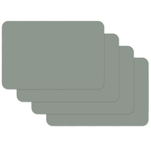 Venilia Tischset Grau, Platzset für Esszimmer, Esstischmatten, Telleruntersetzer, Platzdeckchen, abwischbar, lebensmittelecht, 45 x 30 cm, 4 Stück, 59038 Venilia Tischset Grau, Platzset für Esszimmer, Esstischmatten, Telleruntersetzer, Platzdeckchen, abwischbar, lebensmittelecht, 45 x 30 cm, 4 Stück, 59038 von Venilia