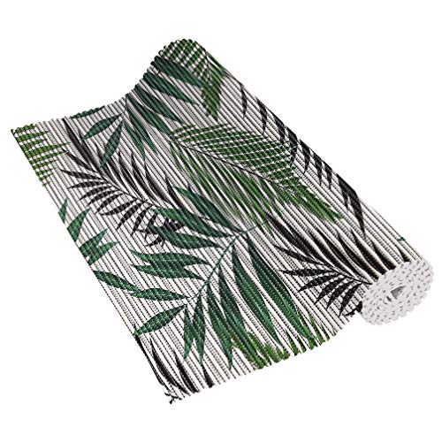 Venilia Weichschaummatte Venisoft Uni Tropical leaves, Rutschfester Bodenbelag, Duschmatte, Badewannenvorleger, Anti-Rutschmatte, PVC-Polyester, 65 x 200 cm, 56806 von Venilia