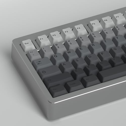PBT Gradient Keycaps 125 Keys Cherry Profile Heat Sublimation Keycap for Mx Cherry Mechanical Keyboard (Grau) von Venit Keys