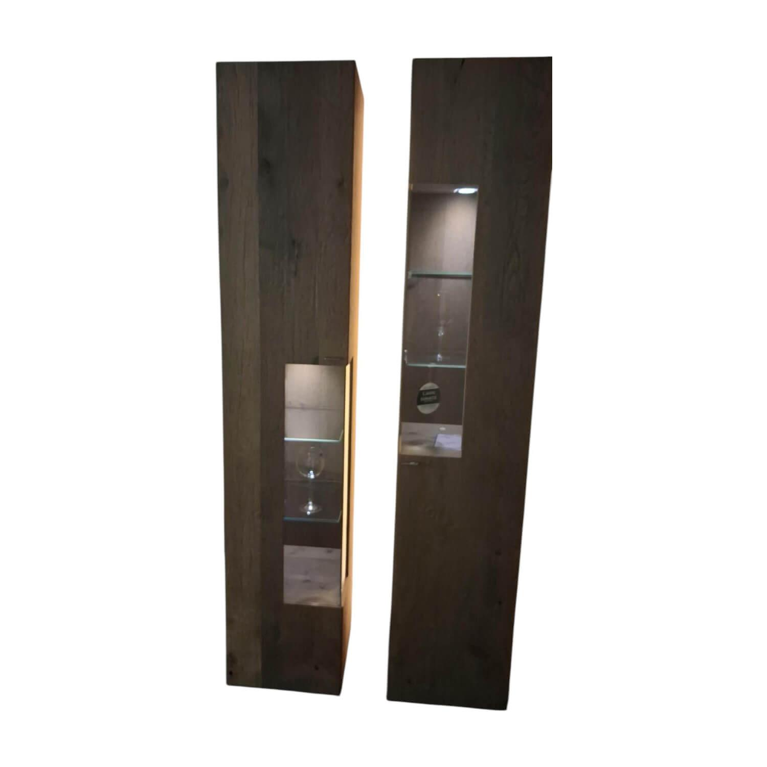 2er-Set Vitrine Cosmo Eiche Rustico Stone Braun Grau Inklusive LED Beleuchtung 2er-Set Vitrine Cosmo Eiche Rustico Stone Braun Grau Inklusive LED Beleuchtung von Venjakob