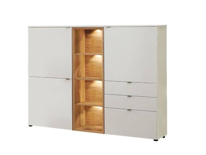 Highboard ANDIAMO HOME 160 x 139 cm Eiche rustico/ Kristallweiß von Venjakob