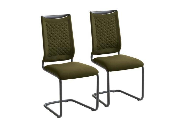 Venjakob 2er-Set Esszimmerstuhl Lilli 2221 Gestell und Kopfstück in Metall anthrazit matt Bezug Tritex oilv mit Rautenloptik Venjakob 2er-Set Esszimmerstuhl Lilli 2221 Gestell und Kopfstück in Metall anthrazit matt Bezug Tritex oilv mit Rautenloptik von Venjakob