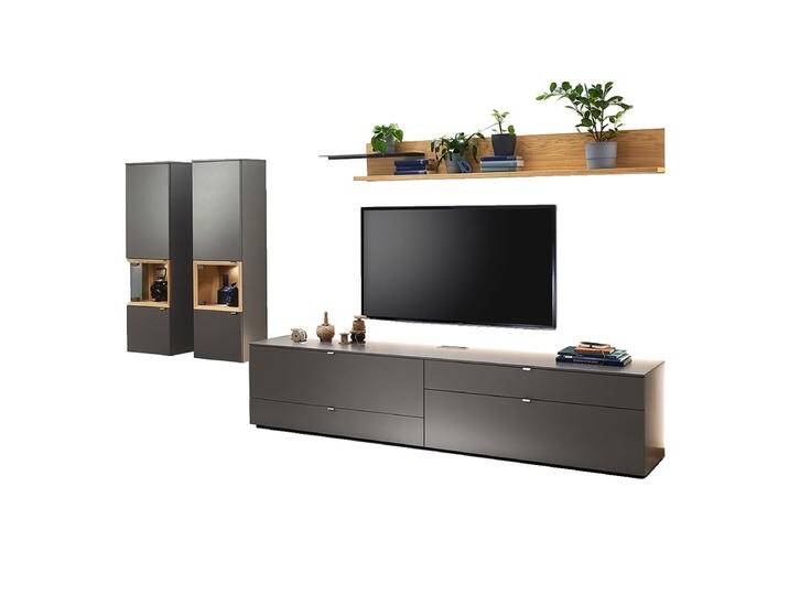 Venjakob Andiamo Home moderne Wohnwand AH11-R 4-teilige Anbauwand mit Furnier-Akzenten mit 2 Hängeschränken Wandboard und Lowboard Ausführung wählbar Venjakob Andiamo Home moderne Wohnwand AH11-R 4-teilige Anbauwand mit Furnier-Akzenten mit 2 Hängeschränken Wandboard und Lowboard Ausführung wählbar von Venjakob