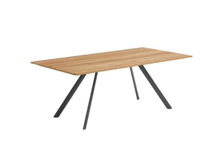 Venjakob Esstisch FIN ET324 feste Tischplatte aus Echtholzfurnier Stativgestell in Edelstahloptik oder Metall anthrazit matt Ausführung wählbar von Venjakob