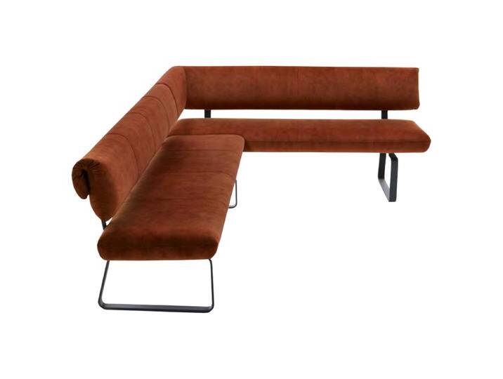 Venjakob Impuls Jade P7 gepolsterte Eckbank mit Metallkufen anthrazit matt und Bezug in Dubai Kupfer mit Anbauecke Rechts ca. 298 x 178 cm Venjakob Impuls Jade P7 gepolsterte Eckbank mit Metallkufen anthrazit matt und Bezug in Dubai Kupfer mit Anbauecke Rechts ca. 298 x 178 cm von Venjakob