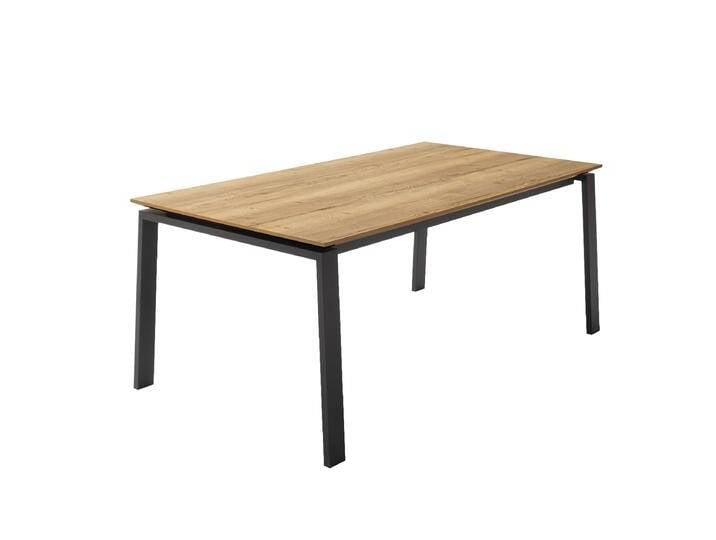 Venjakob JOL 3.0 rechteckiger Esstisch ETQ9 ausziehbar mit Frontauszug mit Dekorplatte und Metallgestell Dekor Größe und Gestellfarbe wählbar von Venjakob
