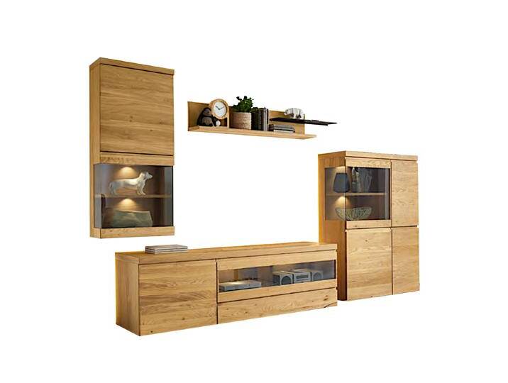 Venjakob V-Plus 3000 Wohnwand VP09 bestehend aus Hängeschrank Lowboard Wandboard und Highboard mit edler Glaseinlage optional mit Beleuchtung Venjakob V-Plus 3000 Wohnwand VP09 bestehend aus Hängeschrank Lowboard Wandboard und Highboard mit edler Glaseinlage optional mit Beleuchtung von Venjakob