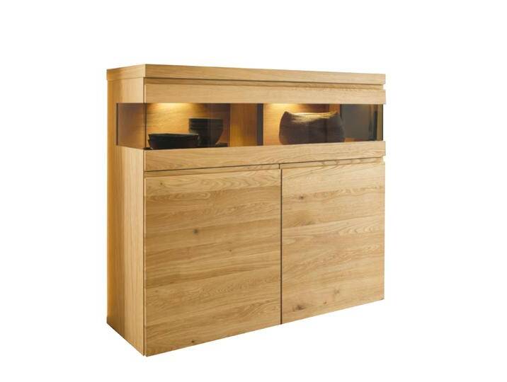 Venjakob Vplus 3000 Sideboard mit 2 Türen und edler Glasfront zum aufklappen teilmassiv Wildeiche hell soft gebürstet geölt optional mit Beleuchtung Venjakob Vplus 3000 Sideboard mit 2 Türen und edler Glasfront zum aufklappen teilmassiv Wildeiche hell soft gebürstet geölt optional mit Beleuchtung von Venjakob