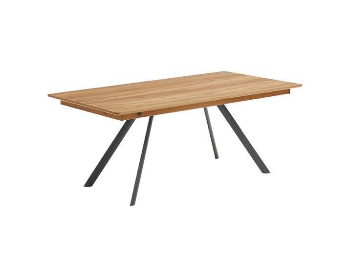 Venjakob ausziehbarer Esstisch FIN ET324 aus Echtholzfurnier Stativgestell in Edelstahloptik oder Metall anthrazit matt Ausführung wählbar von Venjakob