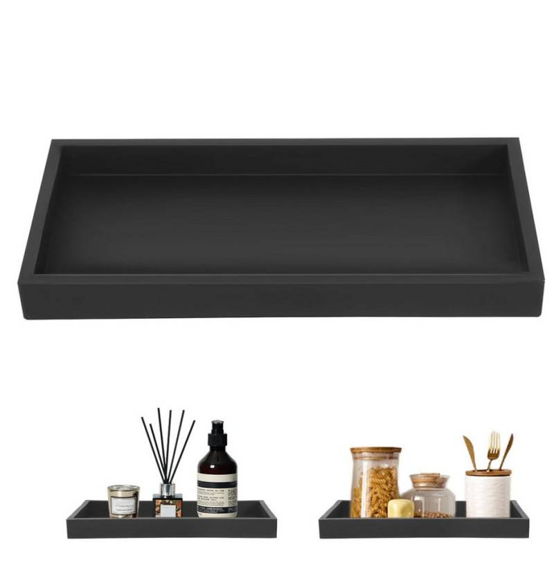 Venkuber Dekotablett Badezimmer Tablett Silikon Ablagetablett (1 St) von Venkuber