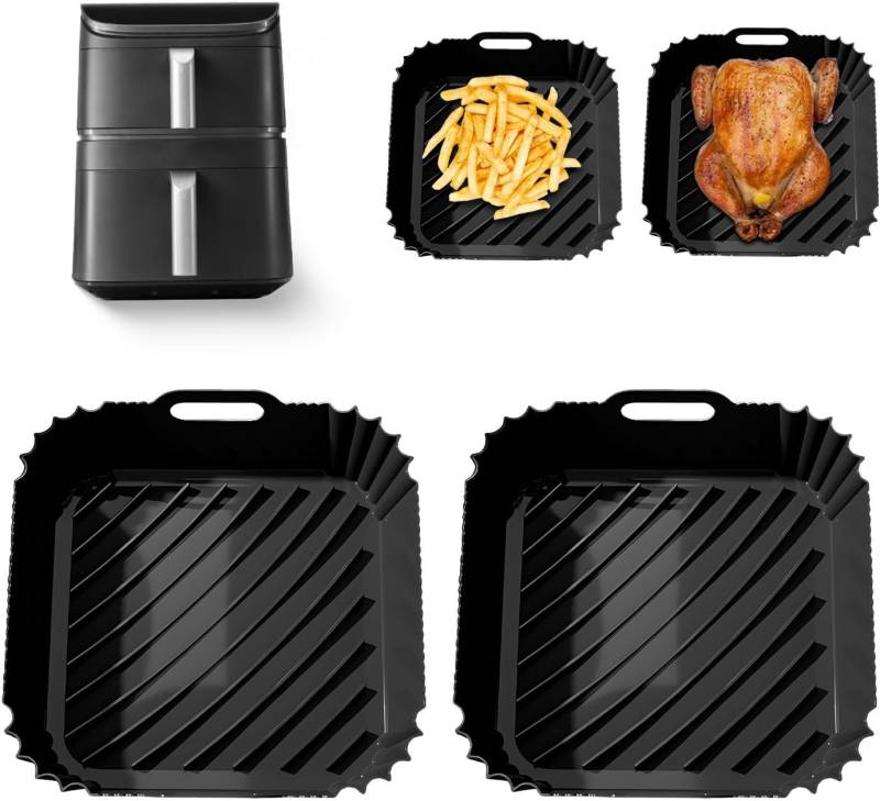 Venkuber Silikonform Silikon-Backform für die Heißluftfritteuse, (2-tlg), Silikonform für Heißluftfritteuse Backform von Venkuber
