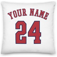 Boston Baseball Personalisiert Name & Zahl Kissenbezug, Kissenhülle, Deko, Jersey, Geschenk Für Papa, Mama, Sport, Rote Sox von Venmiftees