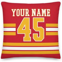 Calgary Name & Nummer Hockey Kissenbezug, Kissen, Eishockey, Geschenk Für Papa, Vatertag, Sportdekor, Mama, Flammen von Venmiftees