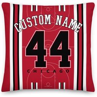 Chicago Basketball Personalisierte Name & Nummer Kissenbezüge, Kissenbezug, Dekor, Symbol Jersey, Geburtstag, Geschenk Für Papa, Sport, Bulls von Venmiftees