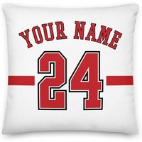 Cincinnati Baseball Personalisiert Name & Zahl Kissenbezug, Kissenhülle, Dekor, Jersey, Geschenk Für Papa, Mama, Sport, Rottöne von Venmiftees