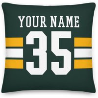 Green Bay Football Personalisierter Kissenbezug, Gridiron, Kissen, Fußball, Geschenk Für Papa, Quarterback, Vatertag, Mama, Weihnachtsgeschenk von Venmiftees