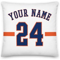 Houston Baseball Personalisierter Name & Zahl Kissenbezug, Deko, Individuelles Jersey, Geschenk Für Papa, Mama, Sport, Astros von Venmiftees