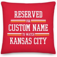 Kansas City Football Personalisierter Kissenbezug, Individuelles Kissen, Geschenk Für Papa, Reserviert Vatertag, Mama, Dekor, Weihnachtsgeschenk von Venmiftees