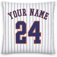 New York Baseball Personalisierter Name & Zahl Kissenbezug, Deko, Uniform, Geschenk Für Papa, Mama, Sport, Mets von Venmiftees