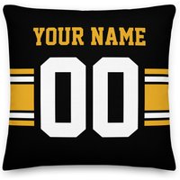 Pittsburgh Football Kissenbezug, Geburtstagsgeschenk, Kissen, Personalisiert, Geschenk Für Papa, Weihnachtsgeschenk, Unikat, Quarterback, Vatertag von Venmiftees