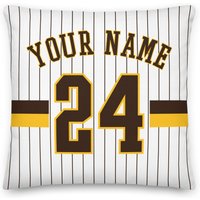 San Diego Baseball Personalisierte Namen & Zahl Kissenbezüge, Kissenhülle, Deko, Individuelles Jersey, Geschenk Für Papa, Mama, Sport, Padres von Venmiftees