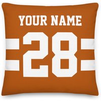 Texas College Football Personalisierter Kissenbezug, Kissen, Collegeakzeptanz, Bettparty, Nickelalternativ, Graduierung Des Studenten, Longhorns von Venmiftees