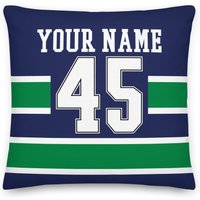 Vancouver Name & Nummer Hockey Kissenbezug, Kissen, Eishockey, Geschenk Für Papa, Vatertag, Sport Dekor, Mama, Canucks von Venmiftees