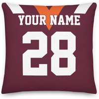 Virginia Tech Football Personalisierter Kissenbezug, Kissen, College-Akzeptanz, Bettparty, Pngaa, Studentenabschlussfeier, Hokies von Venmiftees