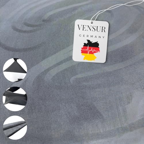 Vensur Kunstleder selbstklebend - Mikrofaserstoff selbstklebend - Selbstklebende Dehnbare Folie in Wildleder Optik - Selbstklebende Innenraum Folie für Auto & Möbel (Anthrazit, 100cm x 150cm) von Vensur