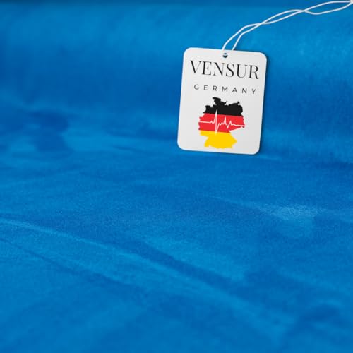 Vensur Kunstleder selbstklebend - Mikrofaserstoff selbstklebend - Selbstklebende Dehnbare Folie in Wildleder Optik - Selbstklebende Innenraum Folie für Auto & Möbel (Königs-Blau, 25cm x 150cm) von Vensur